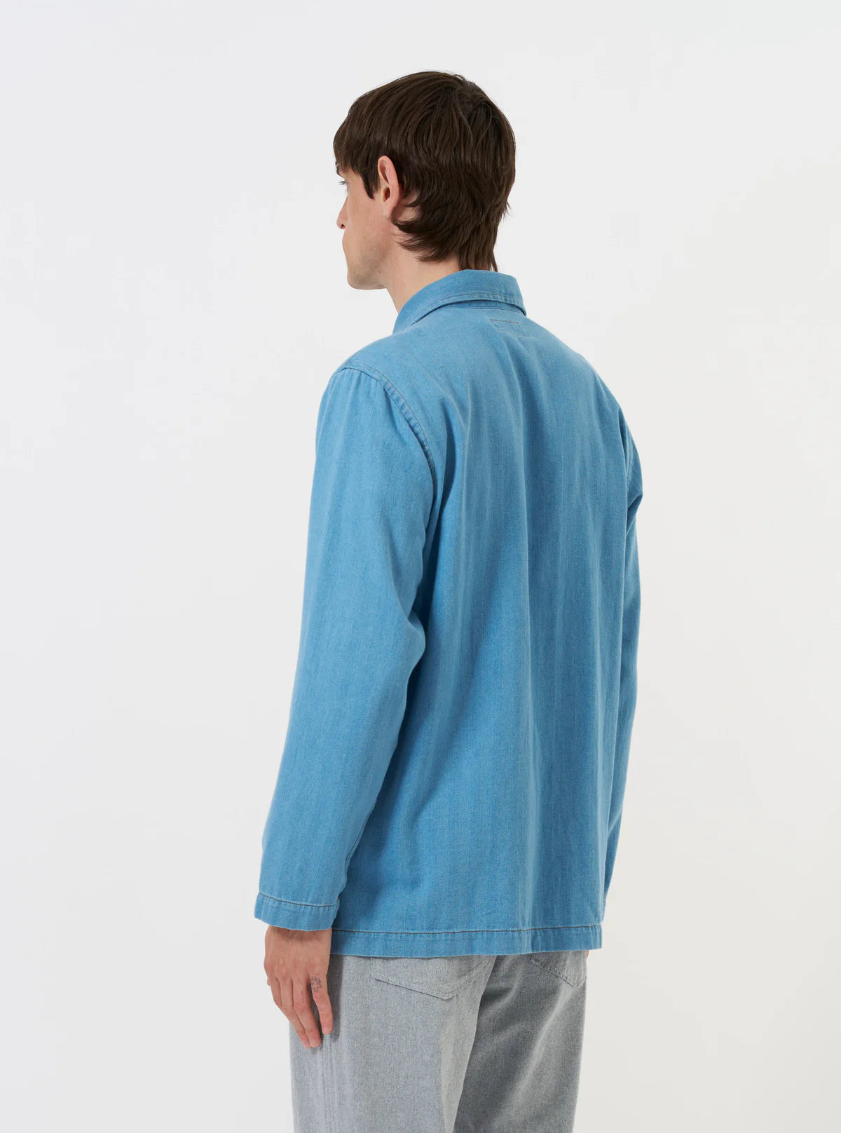 Bakers Overshirt - Washed Indigo Herringbone Rec
