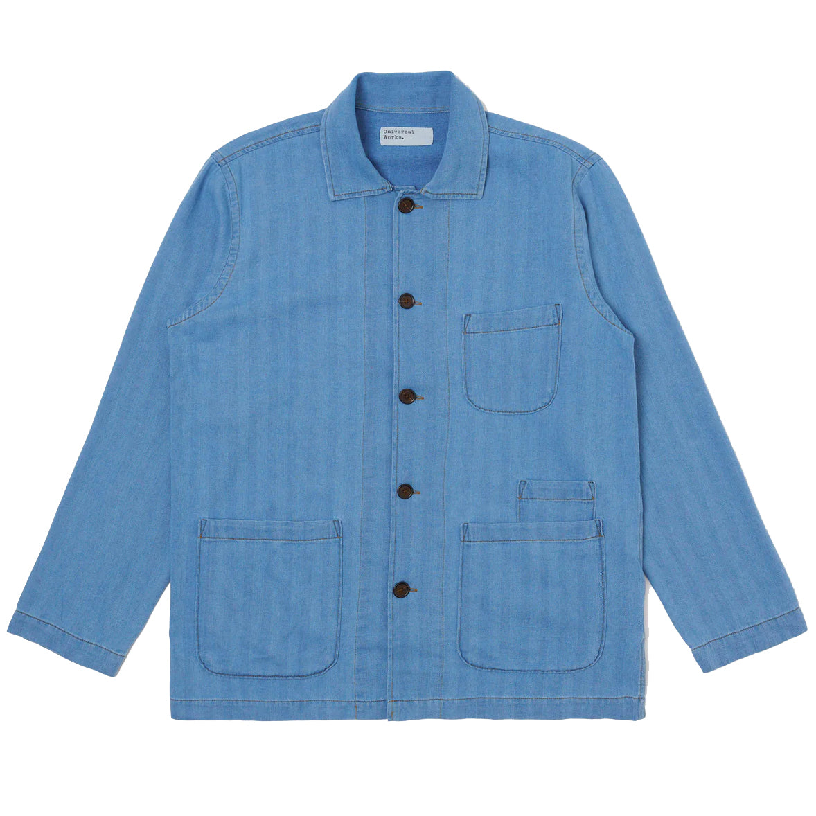 Bakers Overshirt - Washed Indigo Herringbone Rec