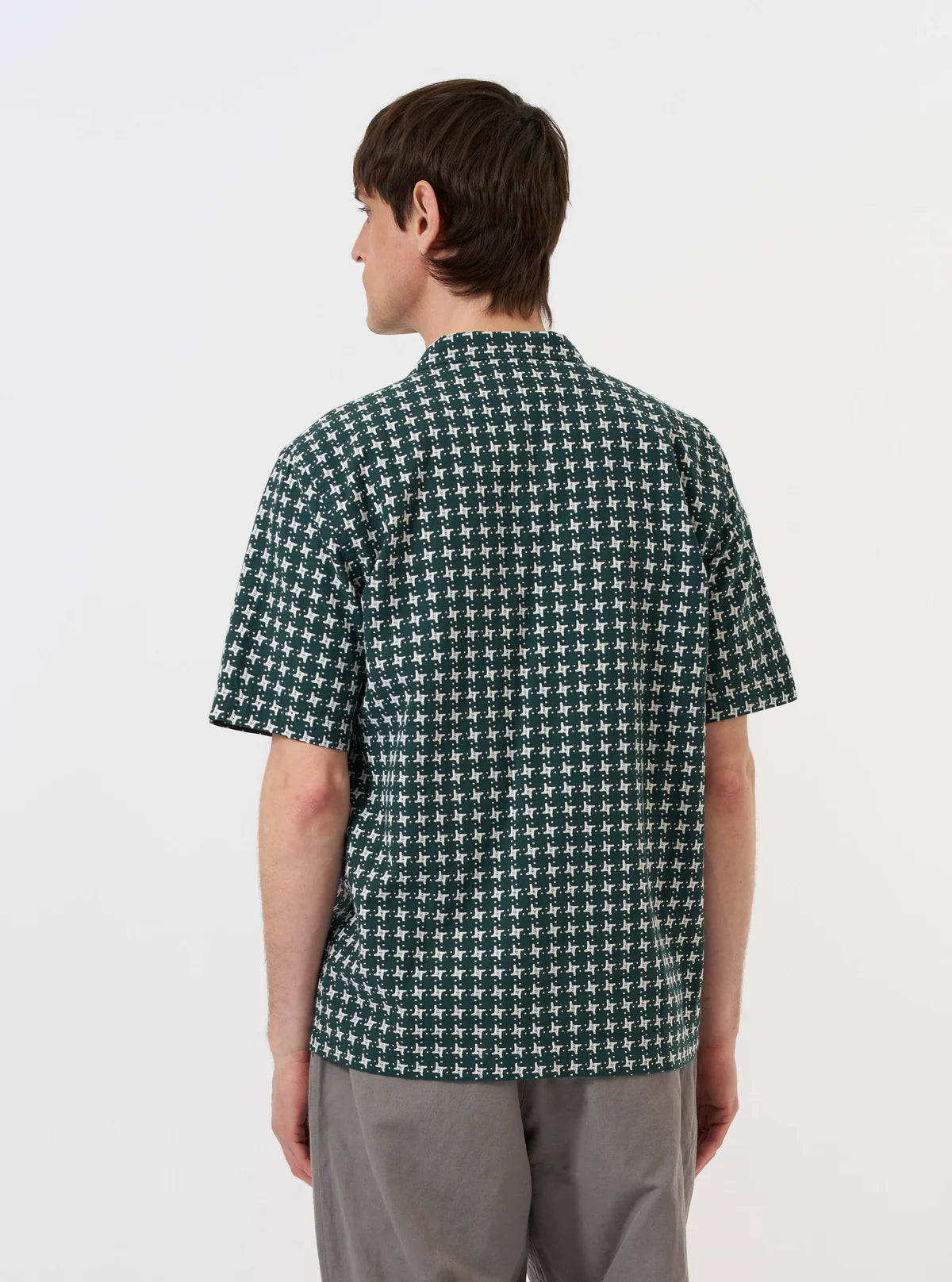 Road Shirt - Green/White Rhodes 8 Cotton