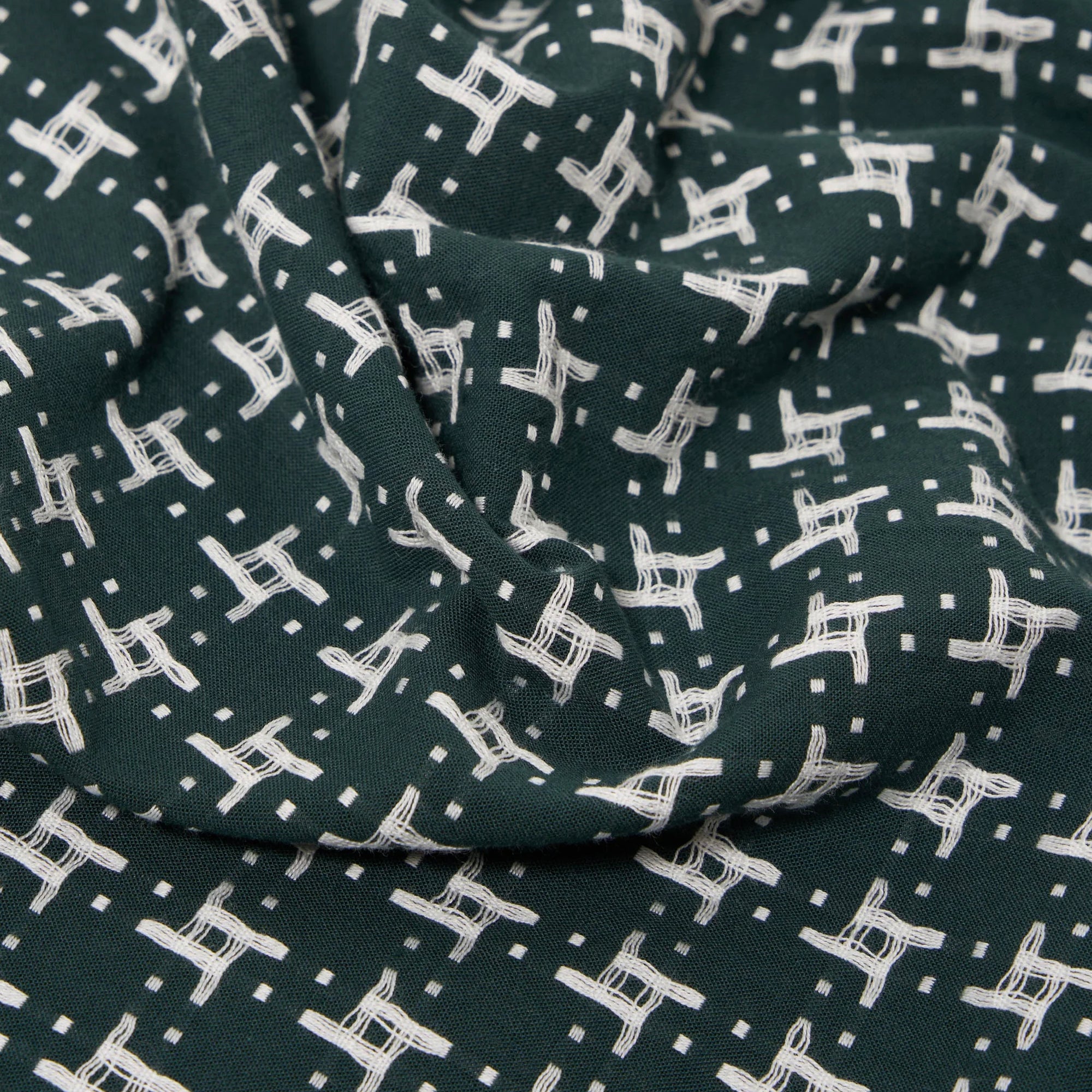 Road Shirt - Green/White Rhodes 8 Cotton