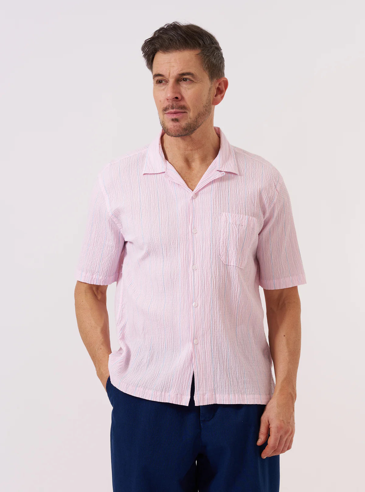 Road Shirt - Pink Lily Stripe