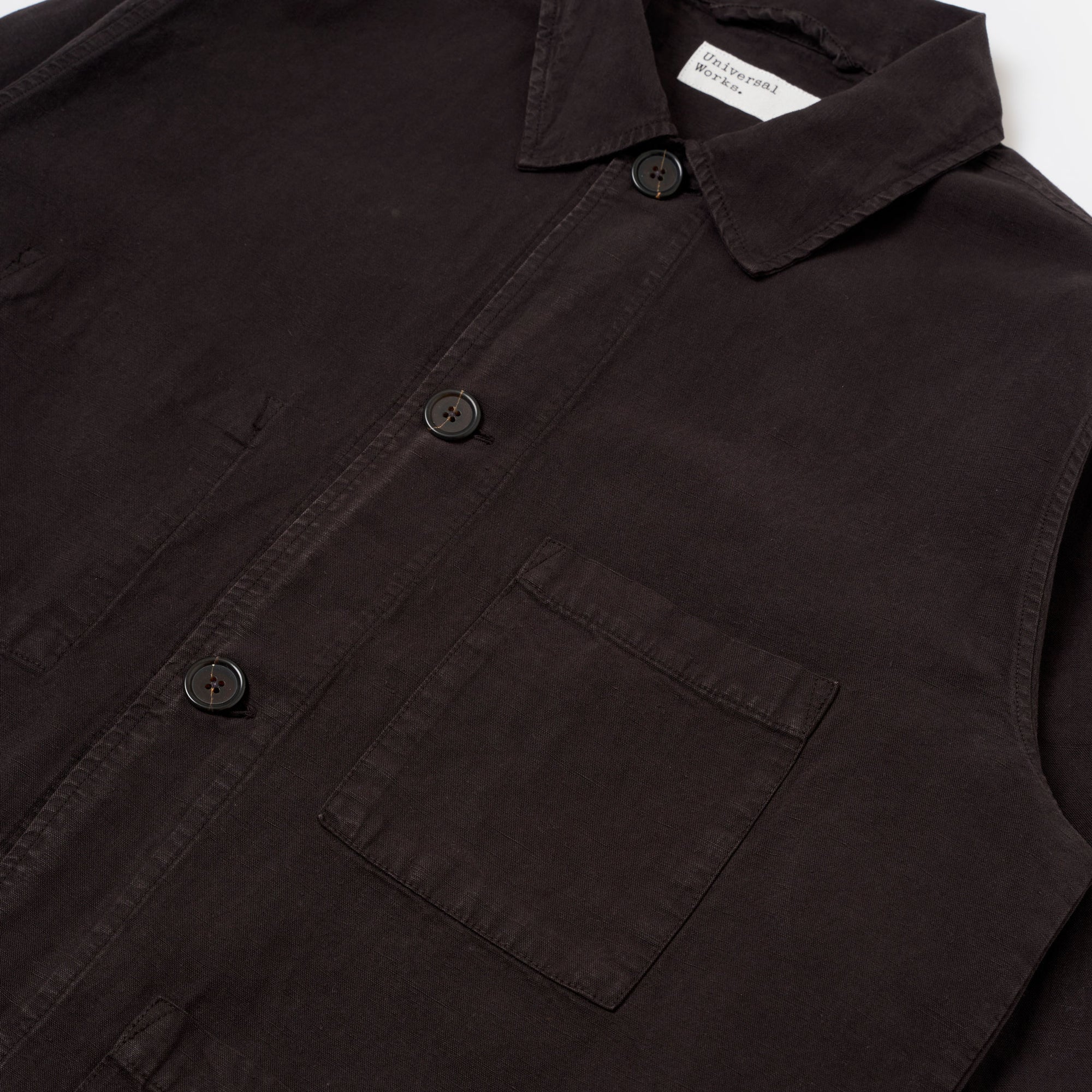Coverall Jacket - Licorice Lyo Linen Mix