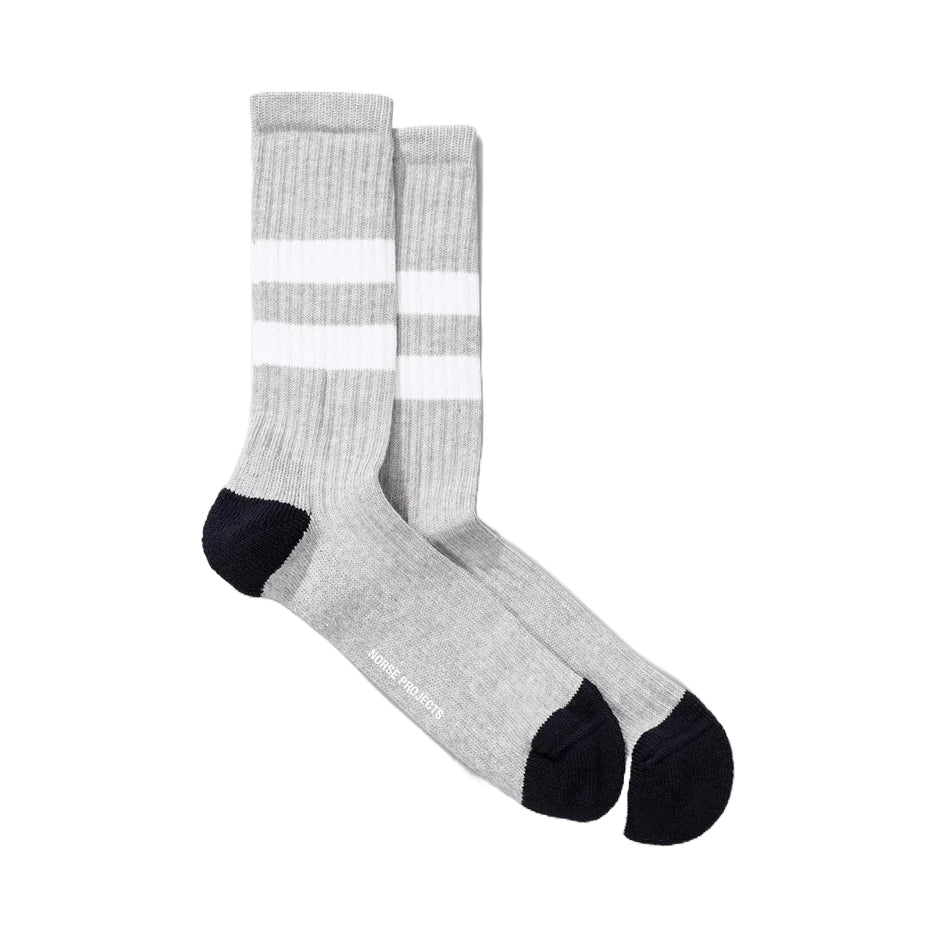 Bjarki Cotton Sports Socks - Light Grey Melange