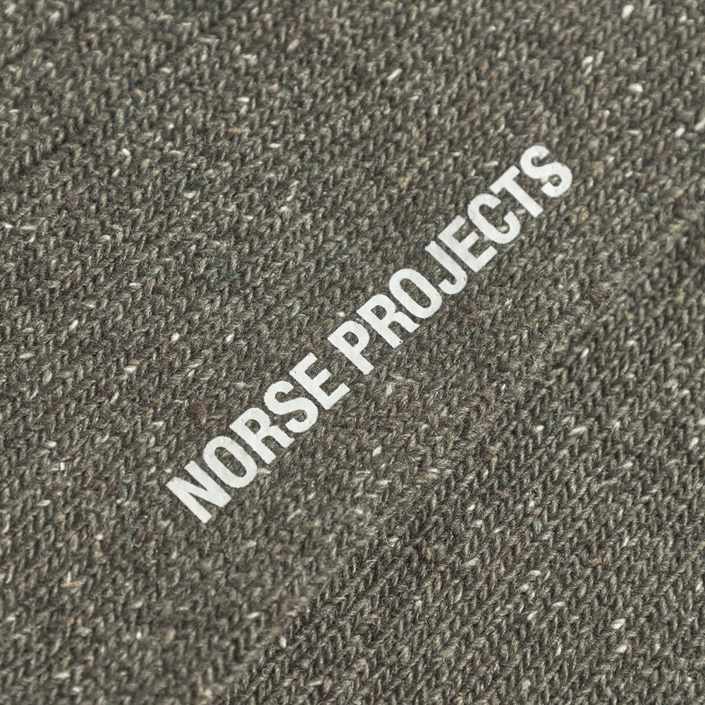 Bjarki Neps Wool Rib Socks - Olive Night