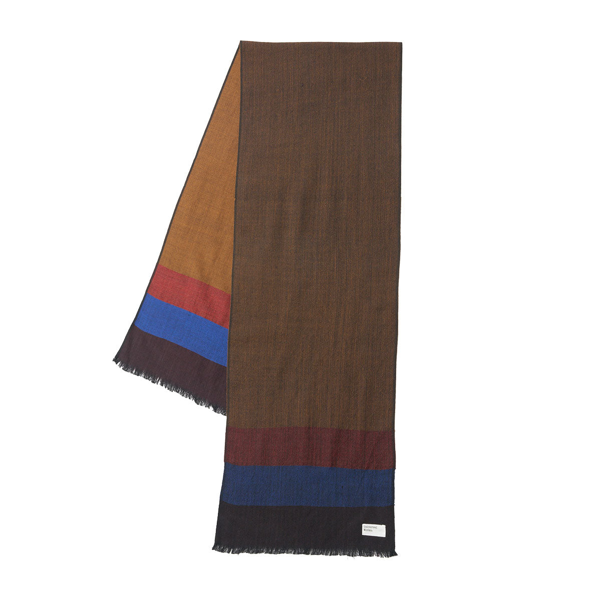 Himalayan Scarf - Brown Reversible Wool