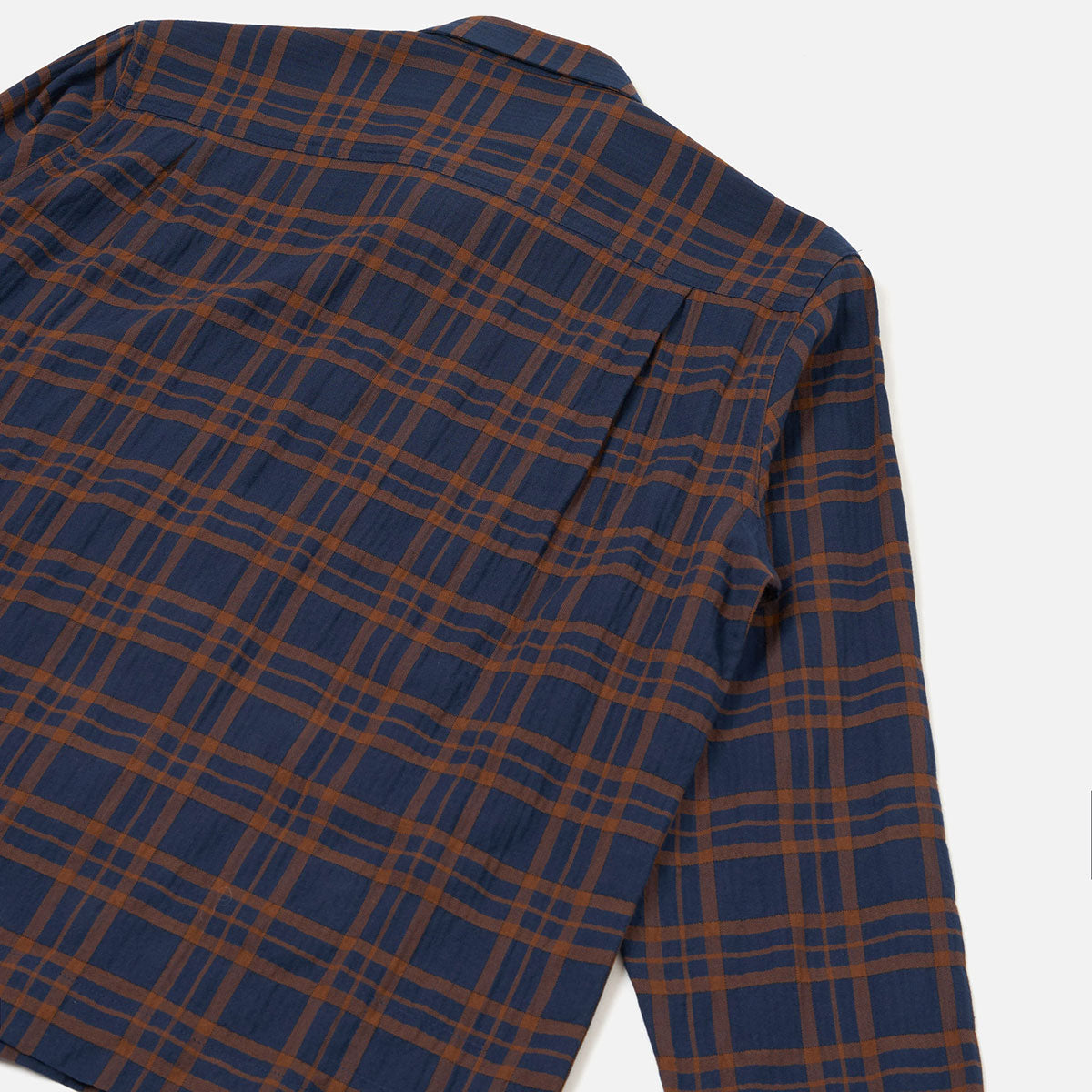 Zip Shirt - Navy/Brown Young Check