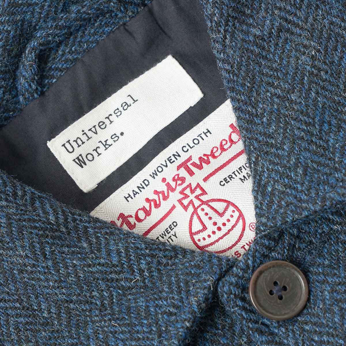OG Bakers Jacket - Blue/Black Harris Tweed