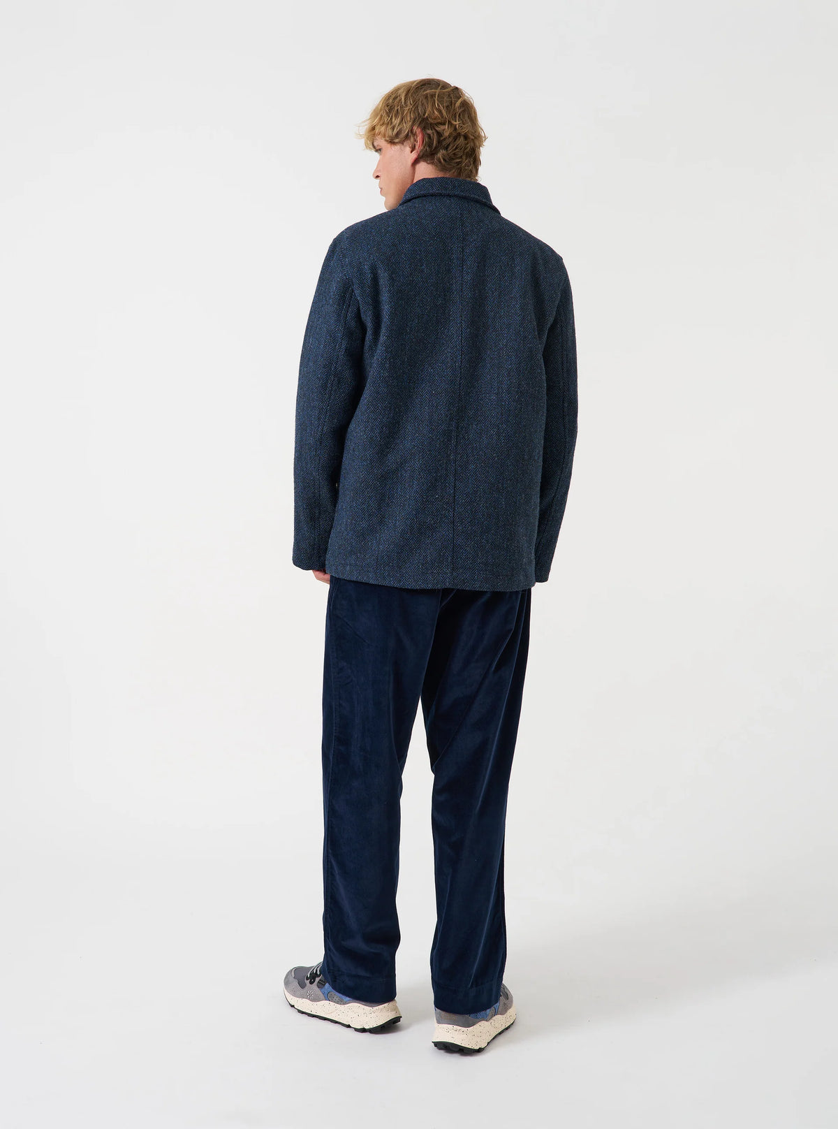 OG Bakers Jacket - Blue/Black Harris Tweed