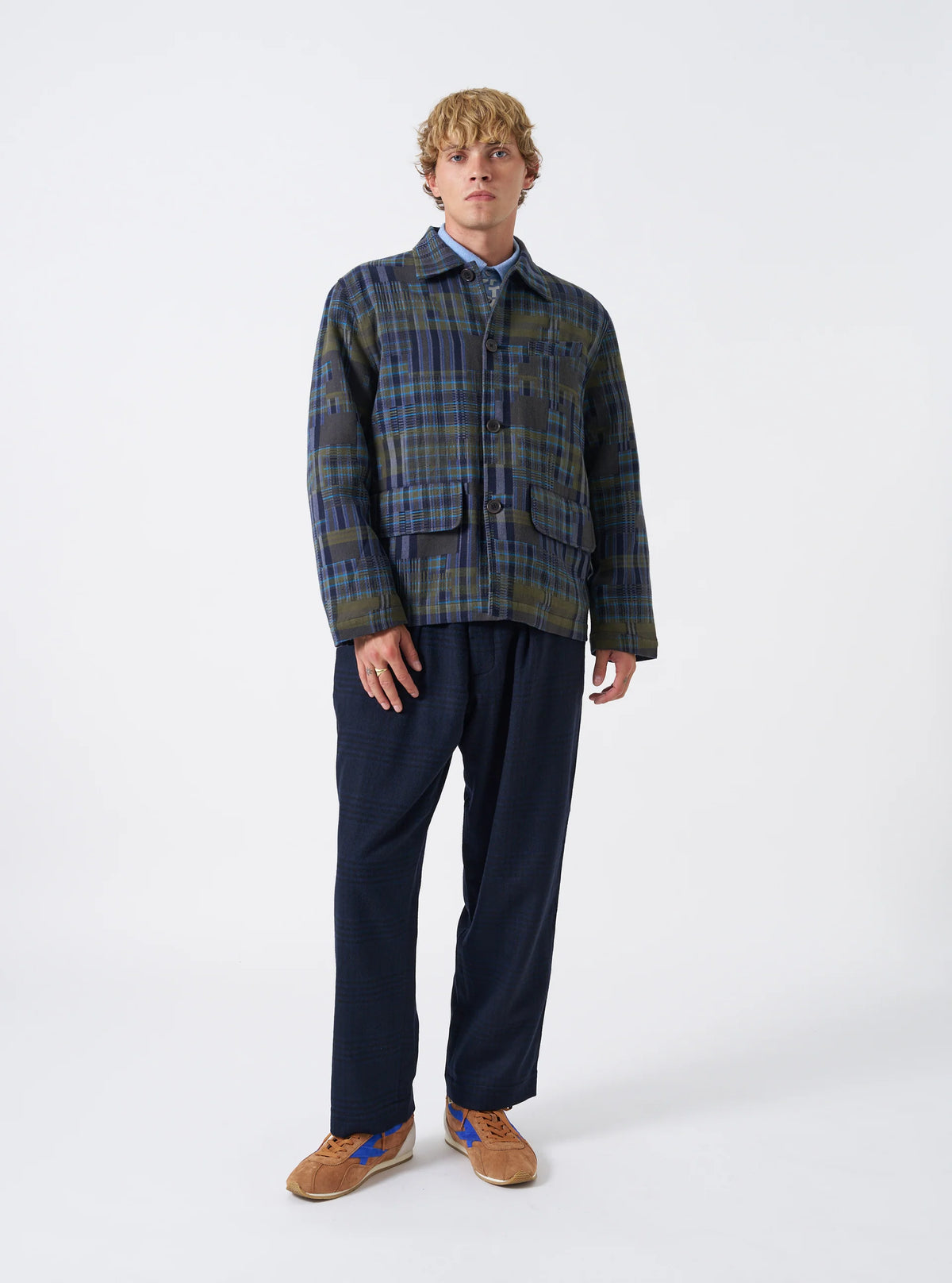 Franck Jacket - Olive Shadows Check