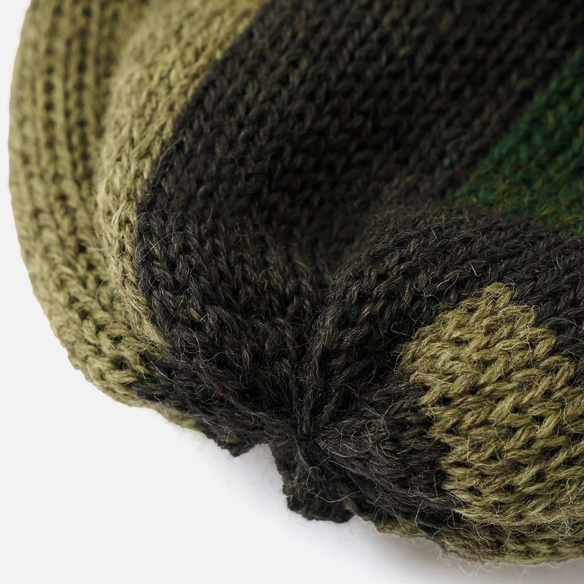 Short Watch Cap - Tonal Olive British Wool