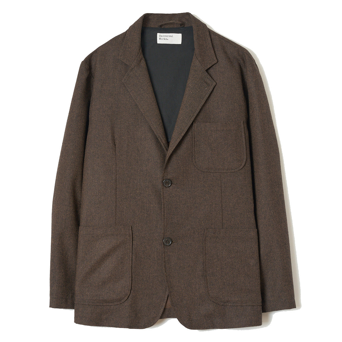 Two Button Jacket - Brown Recycled Italian Tweed