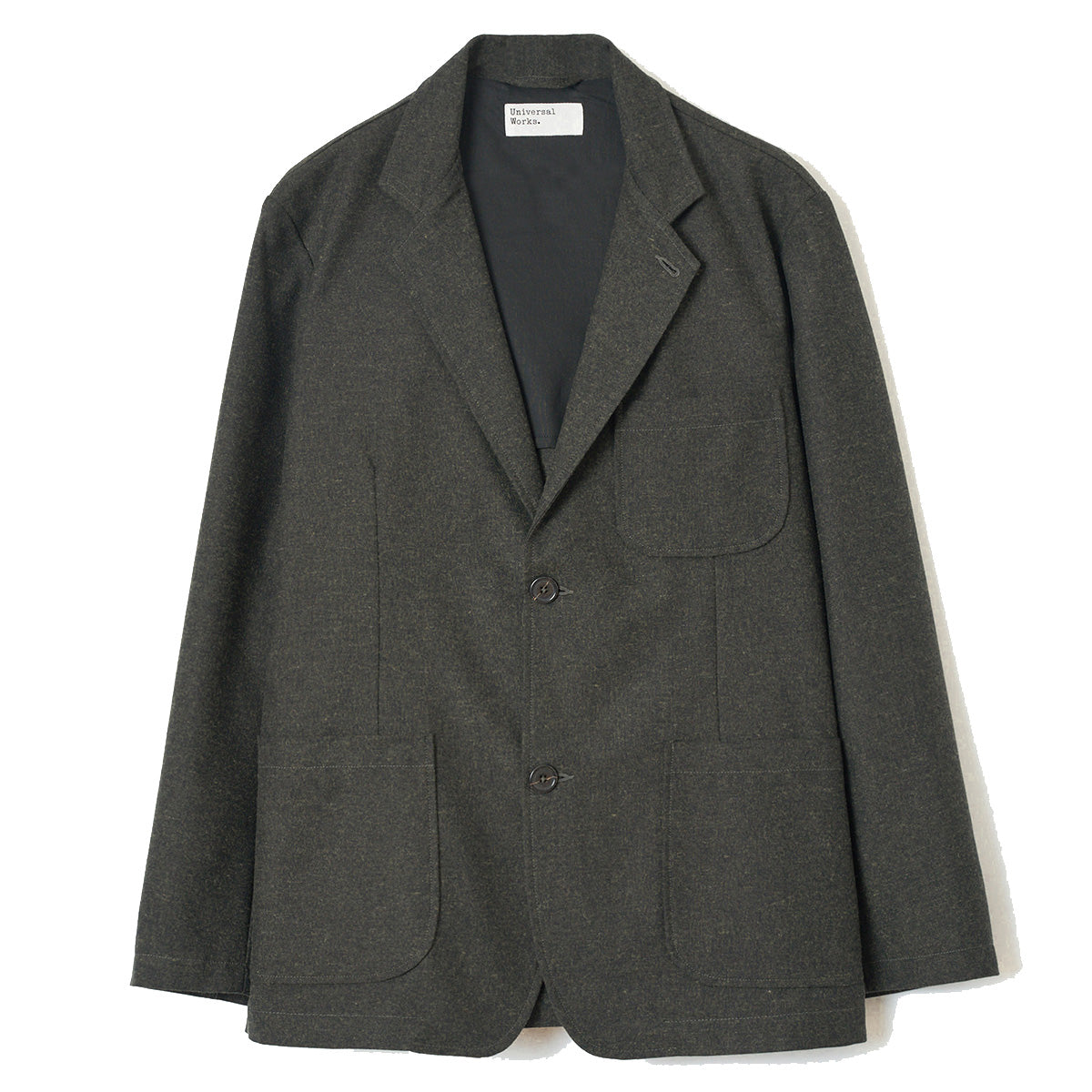 Two Button Jacket - Olive Recycled Italian Tweed