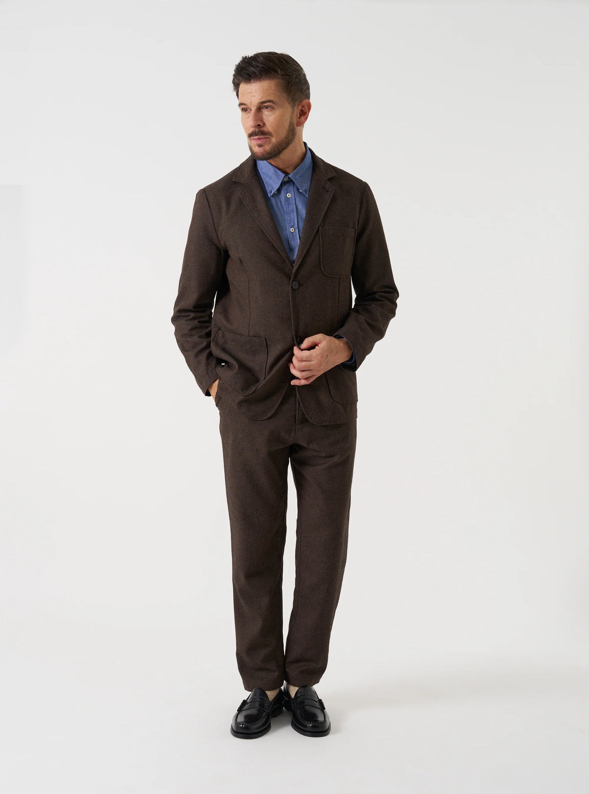 Military Chino - Brown Recycled Italian Tweed