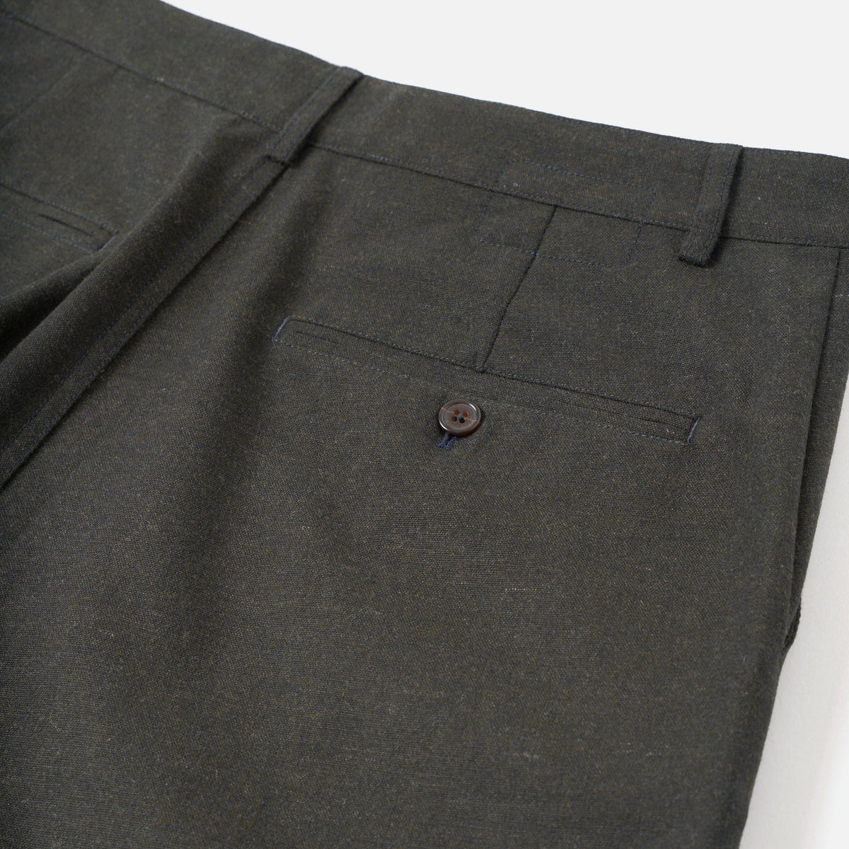 Military Chino - Olive Recycled Italian Tweed