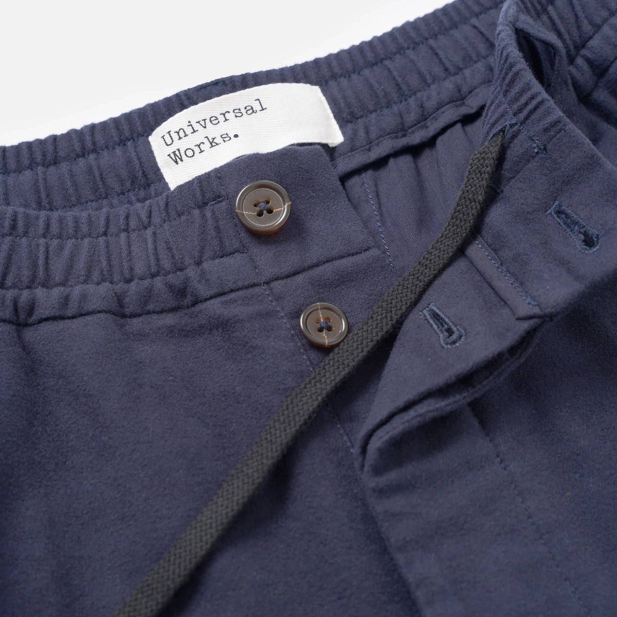 Pleated Track Pant - Navy Comfort Moleskin