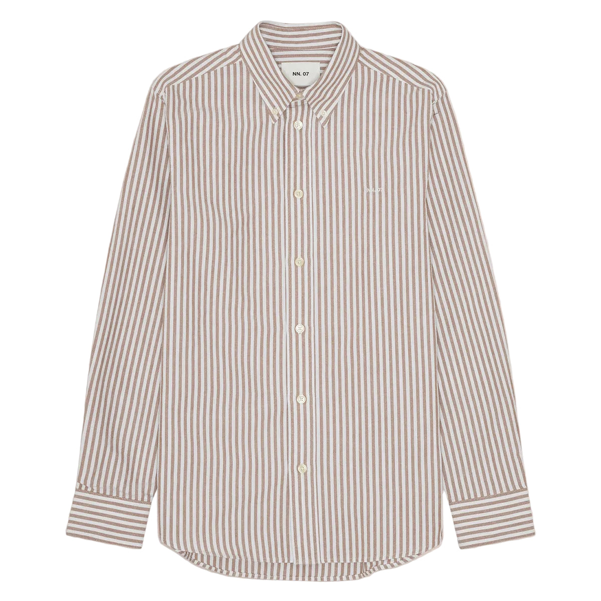 Colby Oxford Shirt - Terracotta Stripe