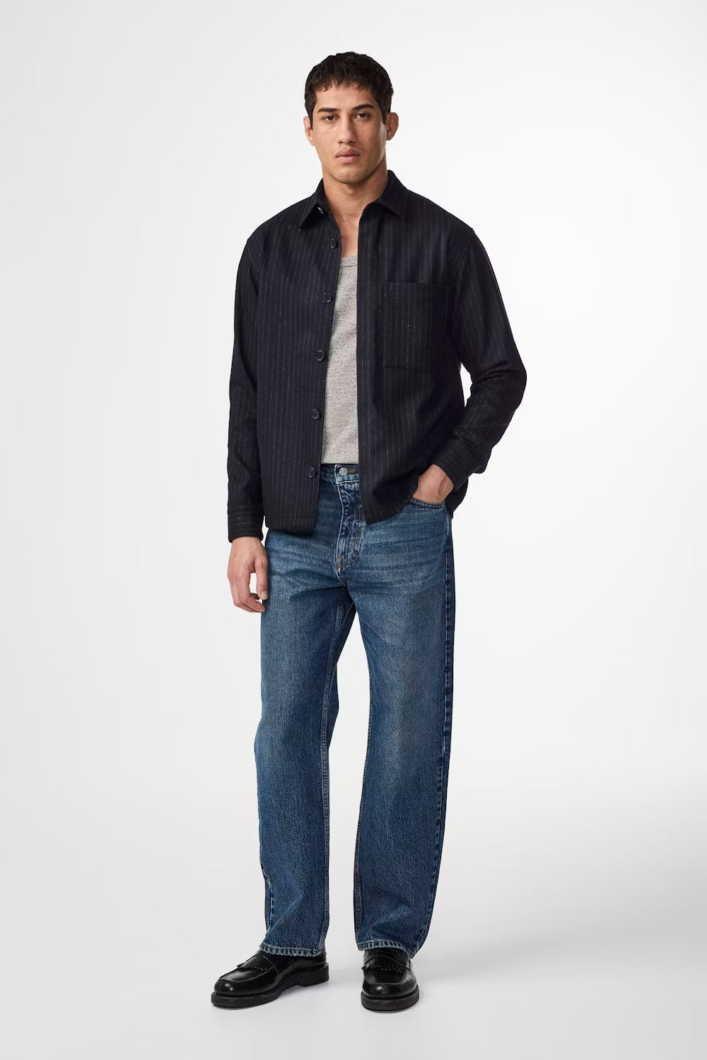 Freddy Overshirt - Navy Stripe
