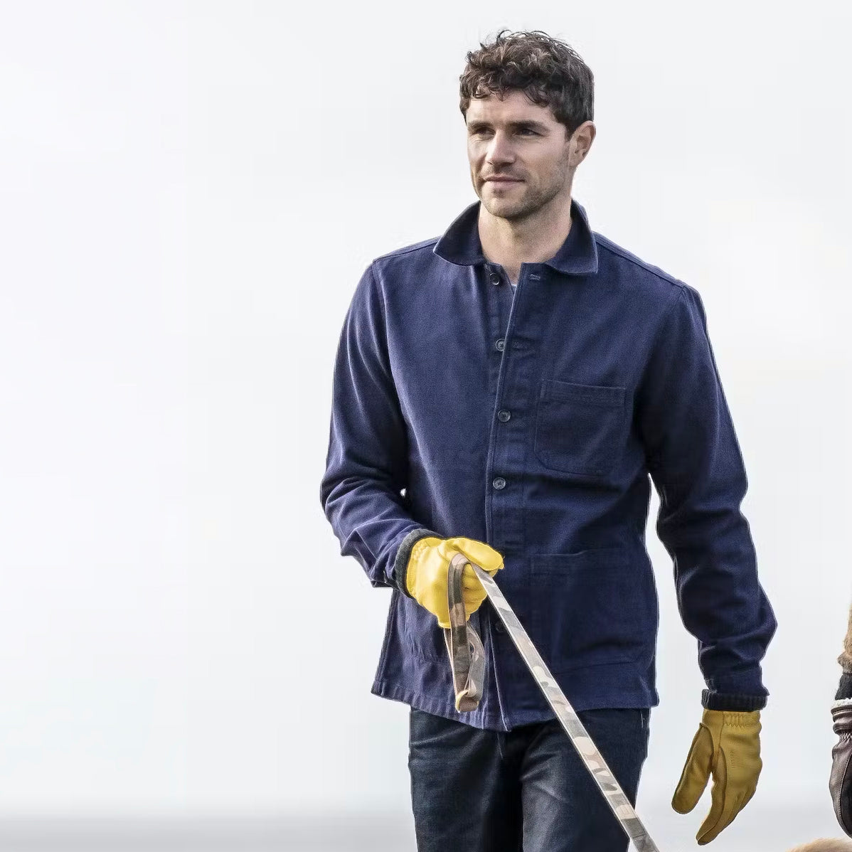 Deerskin Primaloft Gloves - Natural Yellow