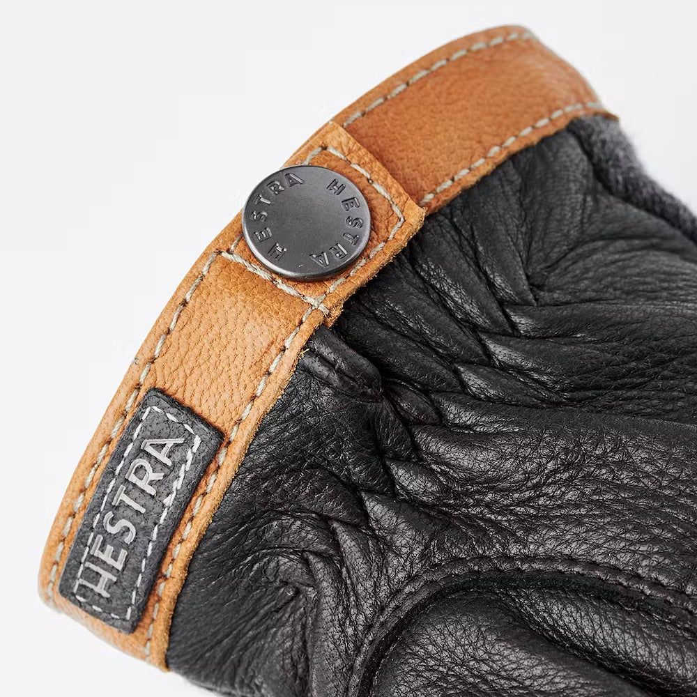 Deerskin Wool Tricot Gloves - Black