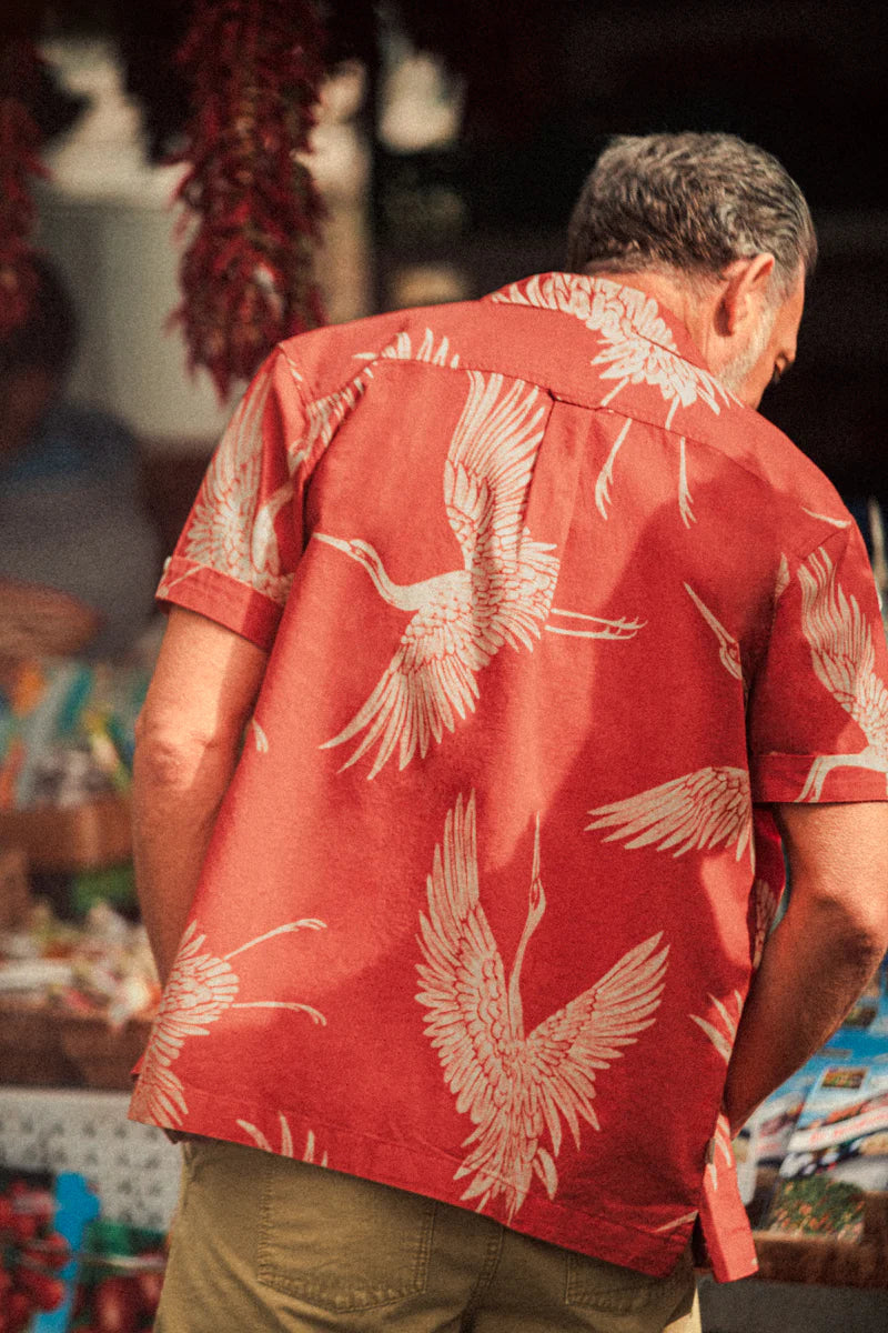 Flight Print Shirt - Red