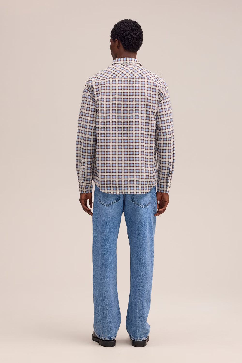 Deon Leno Weave Shirt - Blue Check