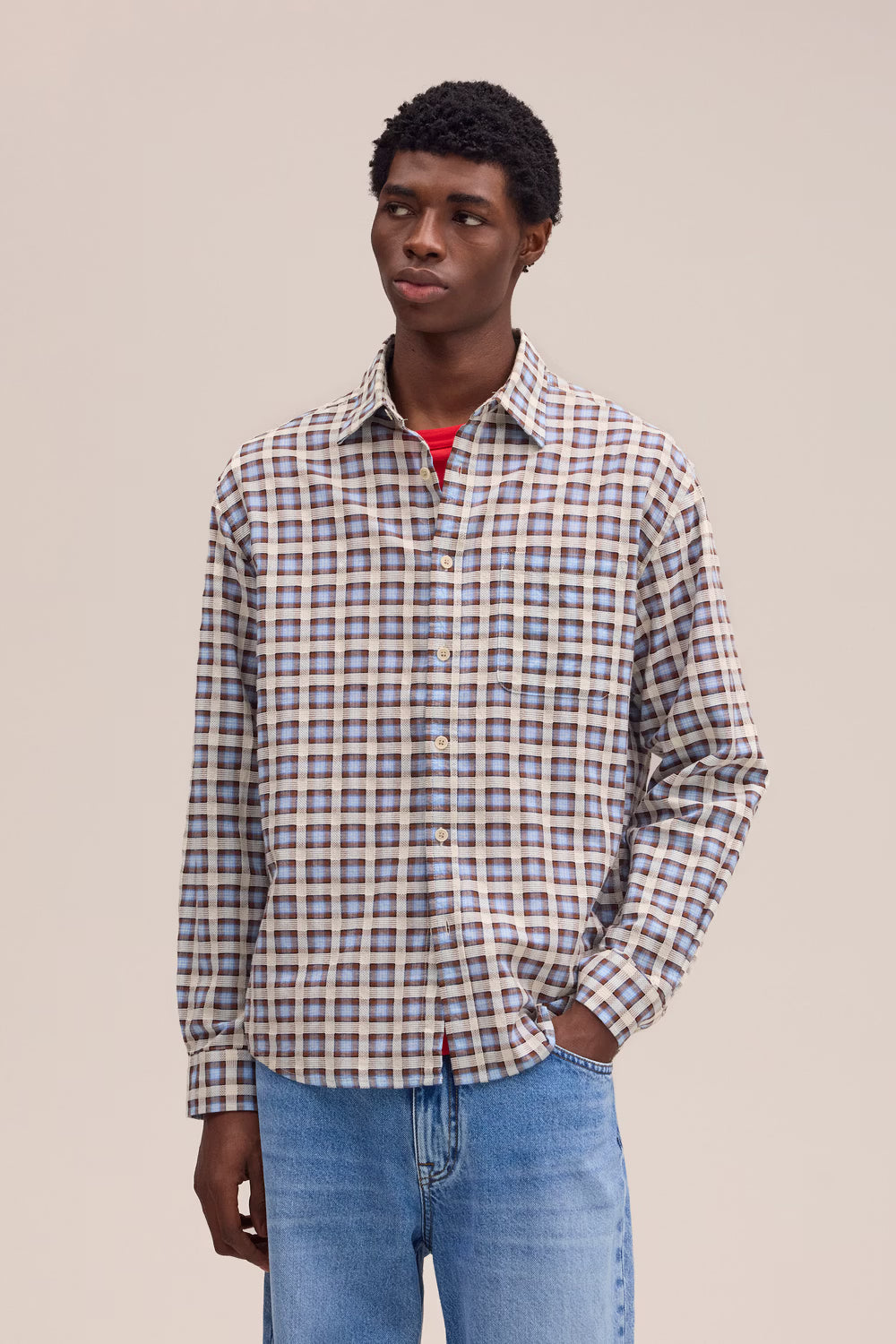 Deon Leno Weave Shirt - Blue Check