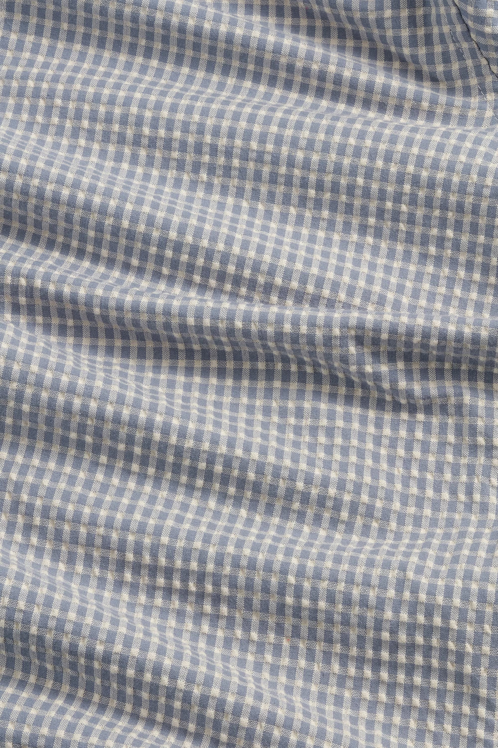 Reed Seersucker Overshirt - Stone Blue