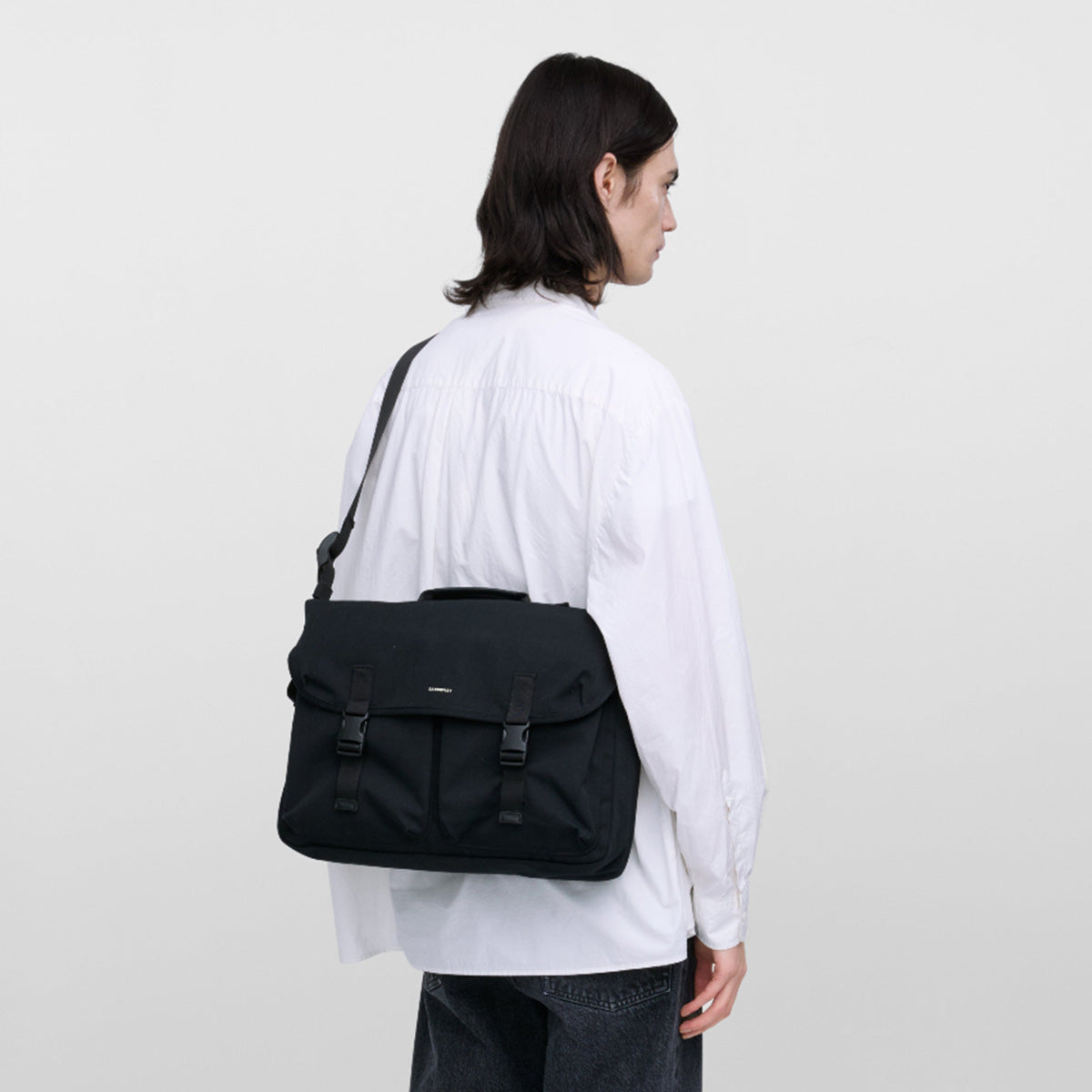 Ripstop Messenger Bag - Black