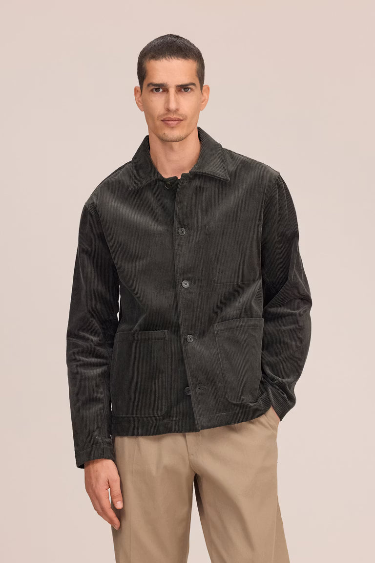 Morgan Cord Overshirt - Dark Army