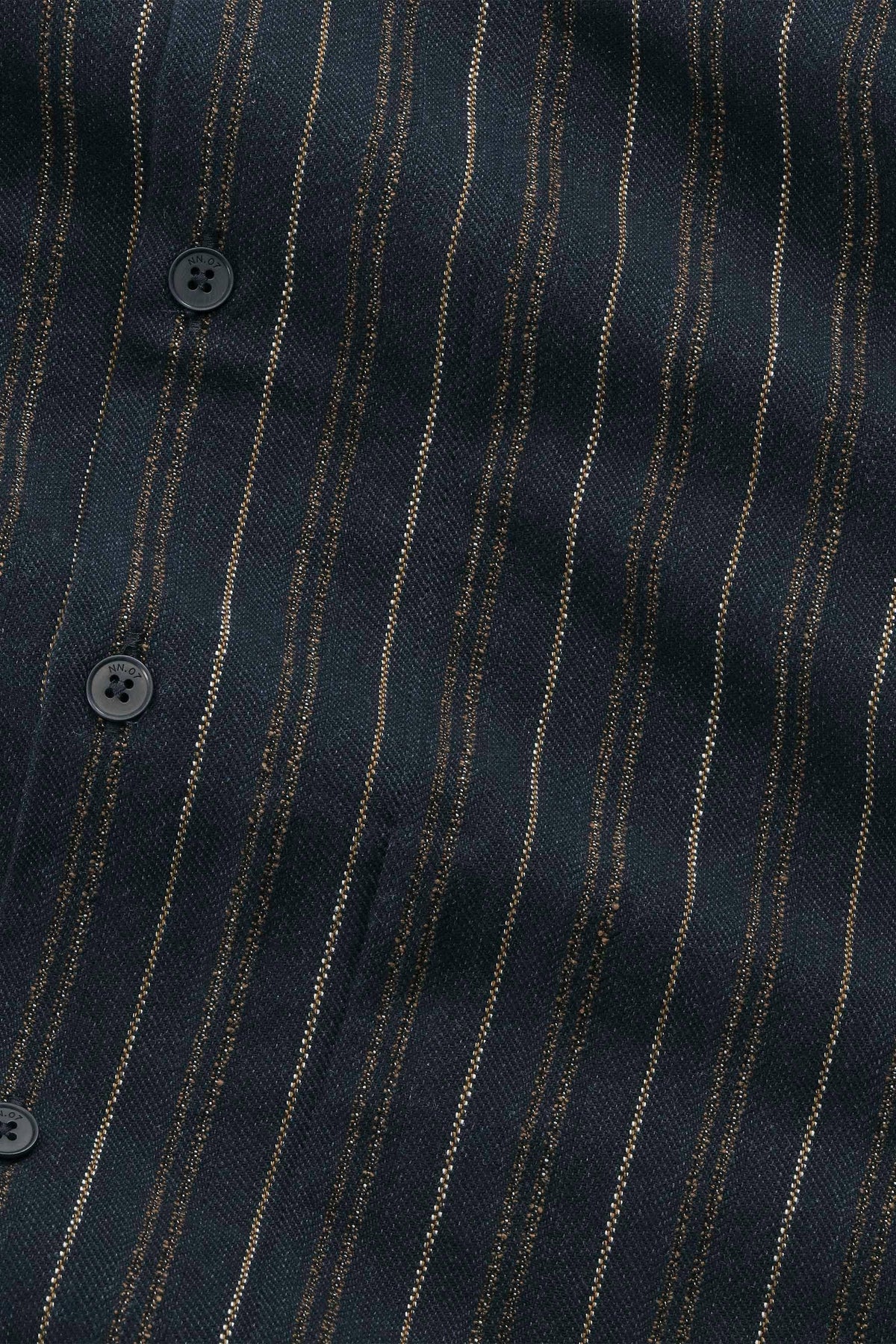 Reed Striped Overshirt - Navy Blue
