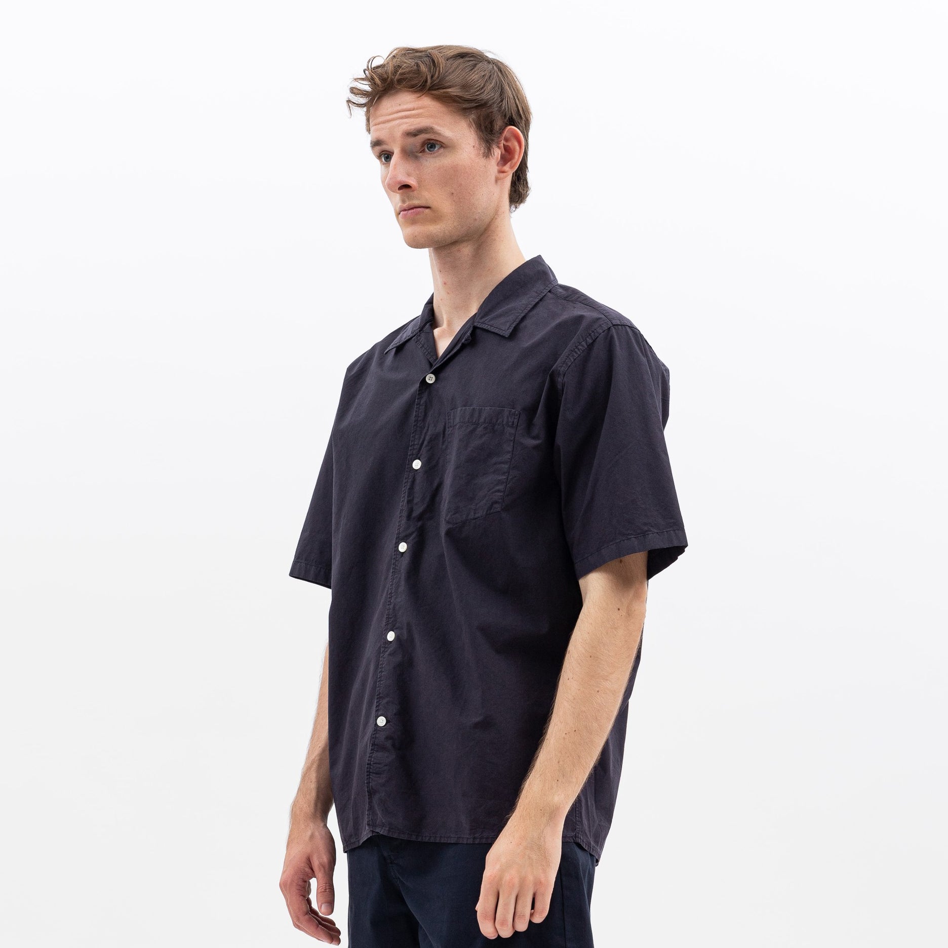 Carsten Tencel Shirt - Dark Navy