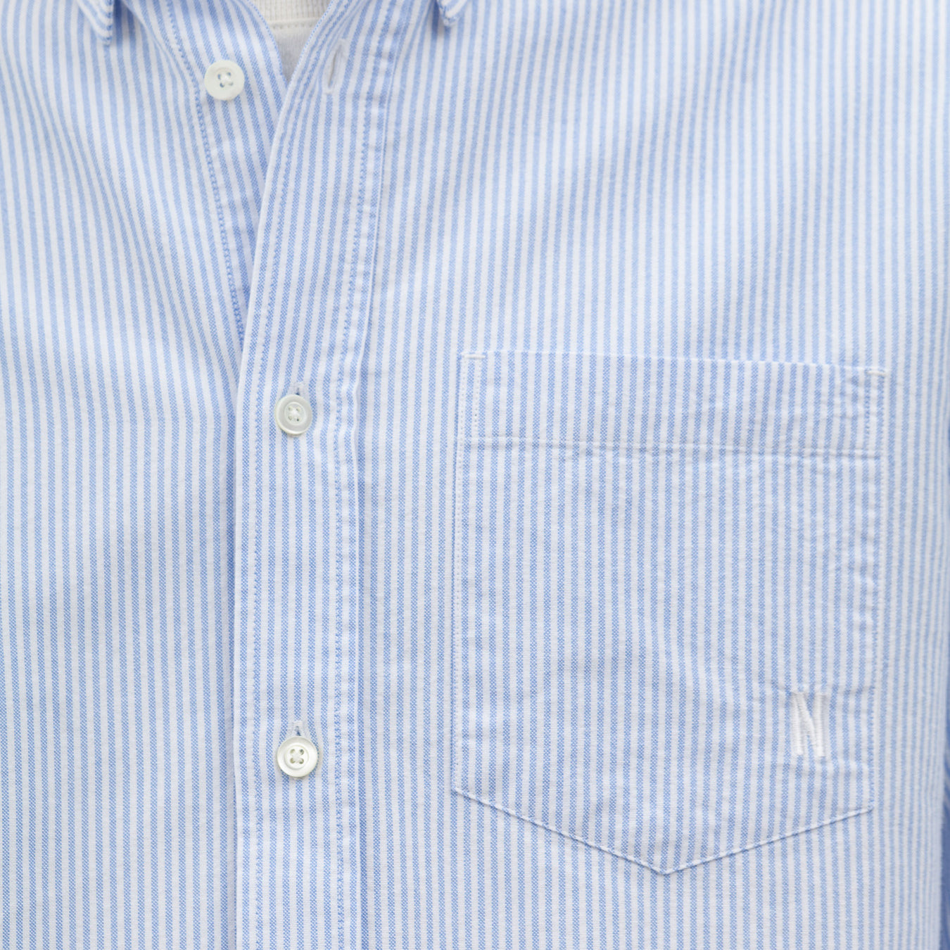 Algot Oxford Monogram Shirt - Blue Stripe