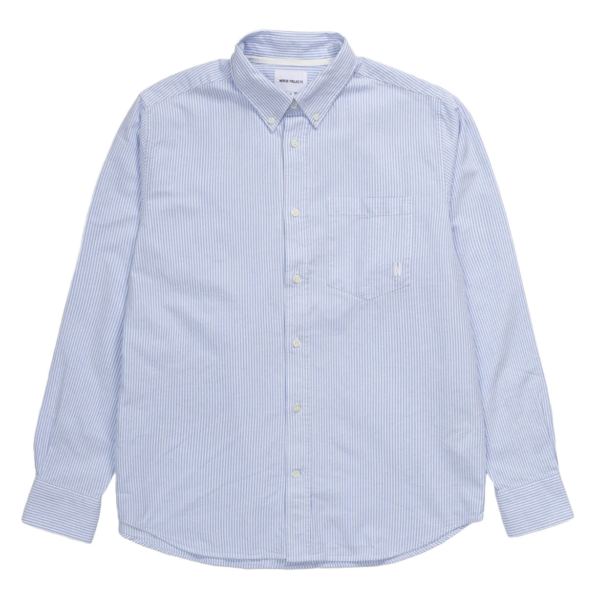 Algot Oxford Monogram Shirt - Blue Stripe