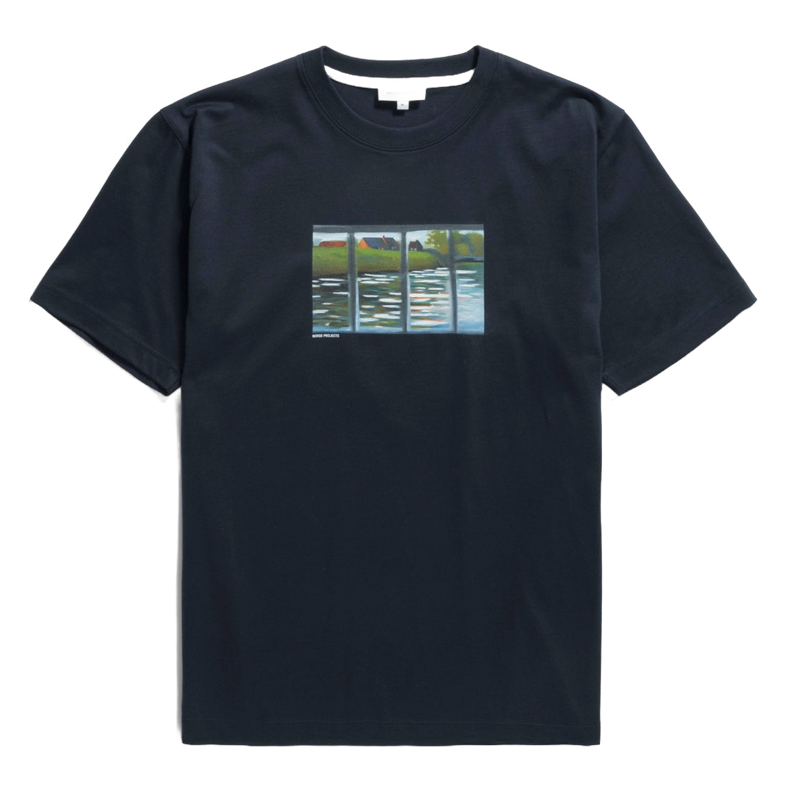 Johannes Canal Print T-Shirt - Dark Navy