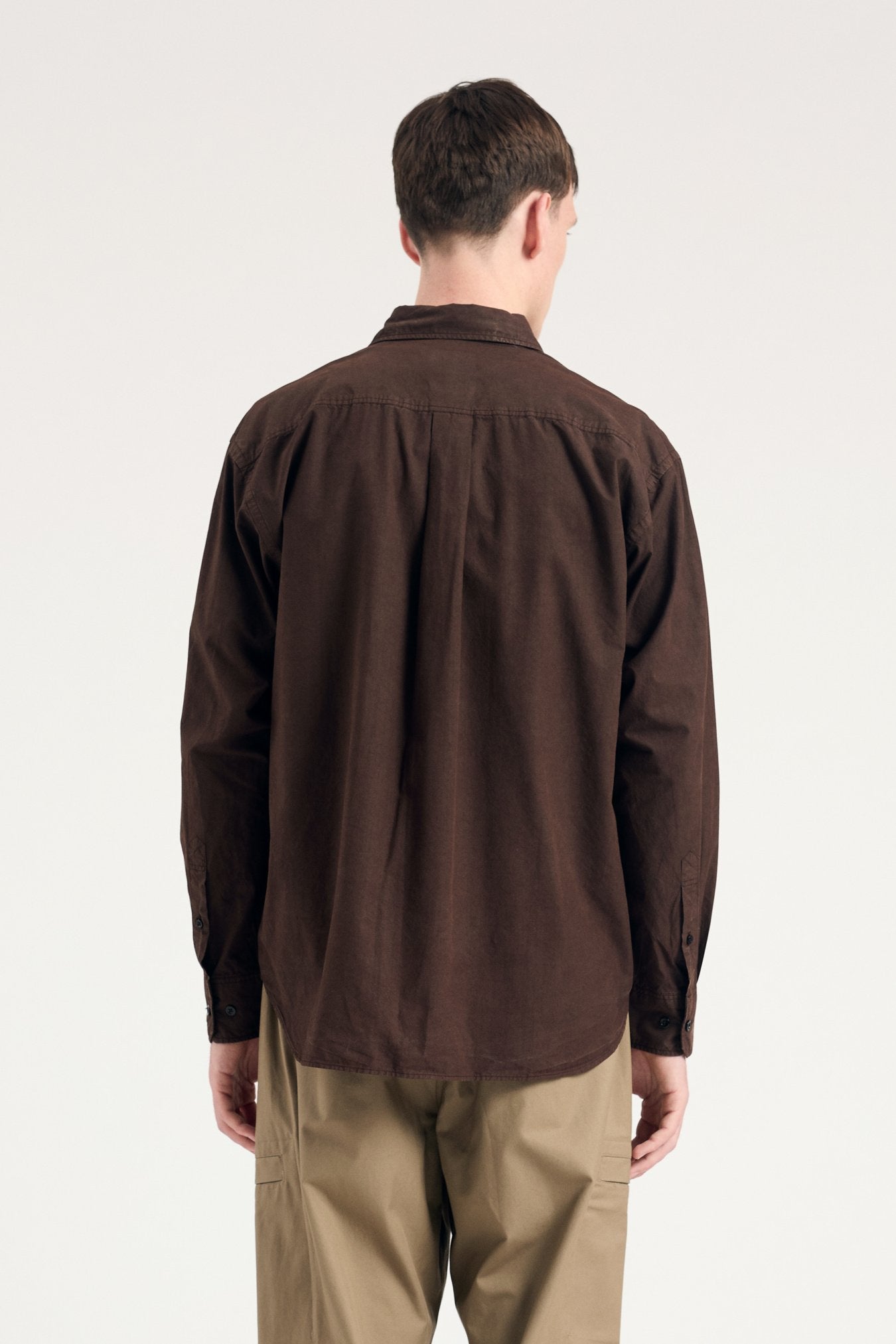 Ole Fatigue Cotton Tencel Shirt - Espresso