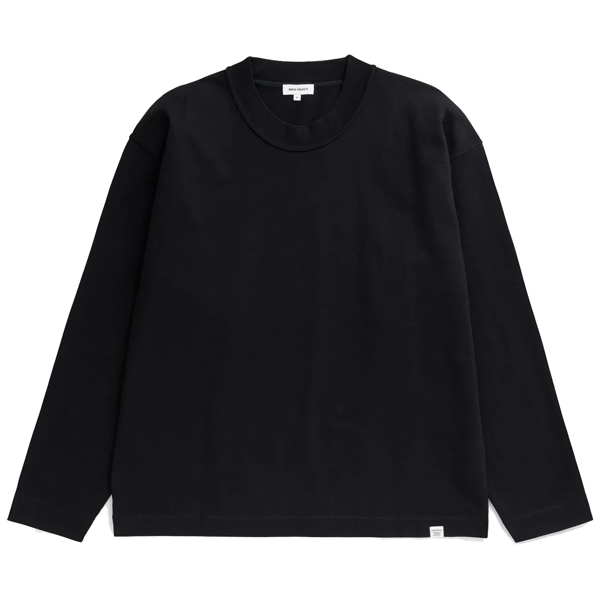 Isefjord Compact Cotton LS T-Shirt - Black