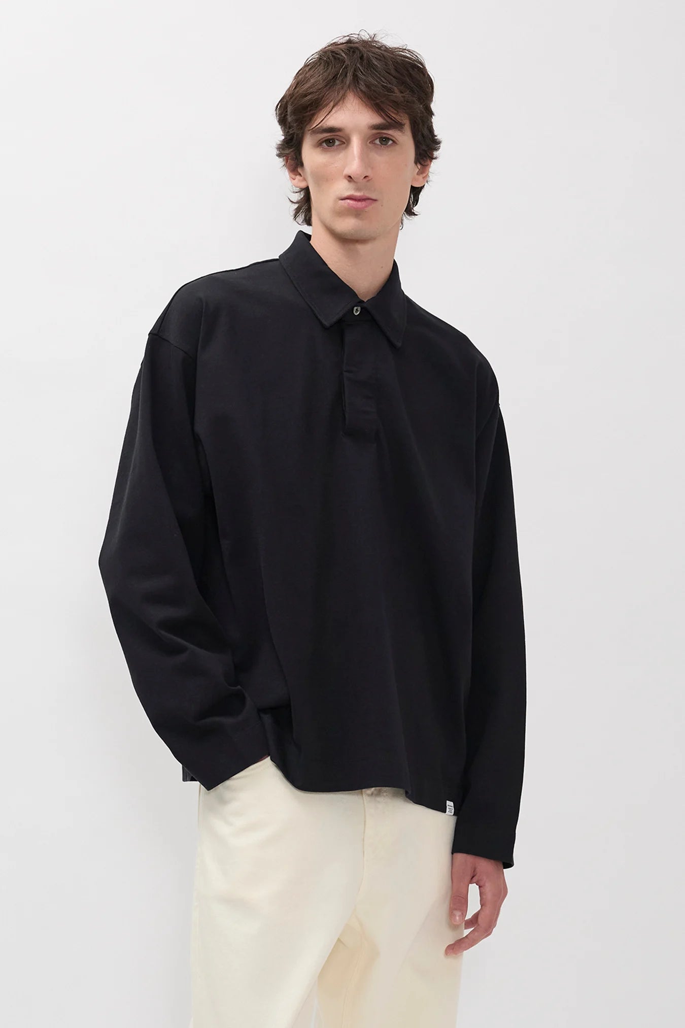Isefjord Compact Cotton Polo - Black