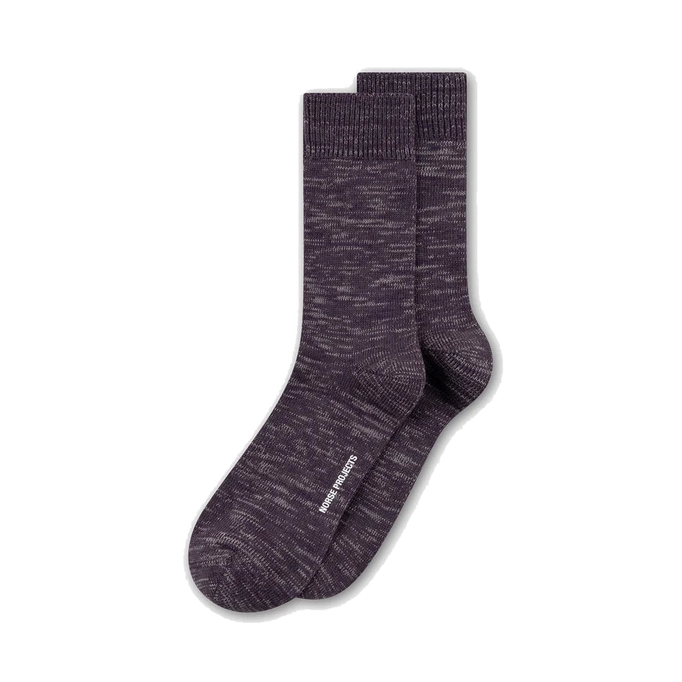Bykle Heavy Cotton Twist Sock - Vintage Violet