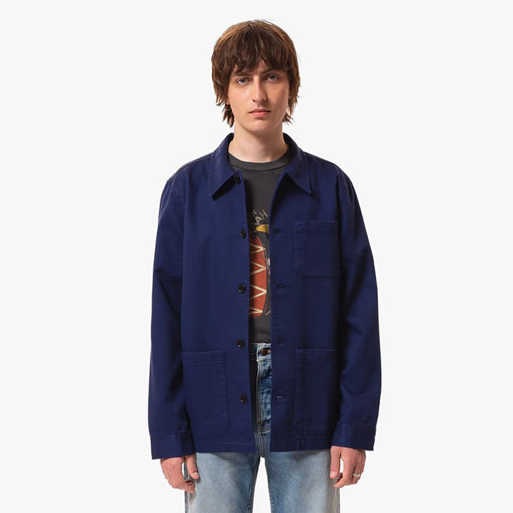 Barney Worker Jacket - Mid Blue