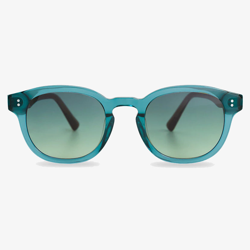 Bille Sunglasses - Turquoise & Gradient Green Lens