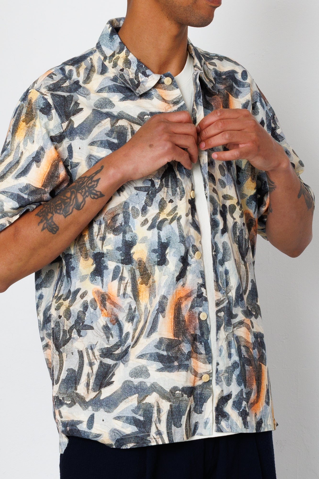 Gabe Shirt - Jungle Cat Print | Folk x Goss Brothers