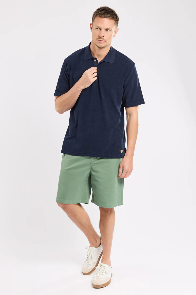Heritage Polo - Navy Terry Cotton