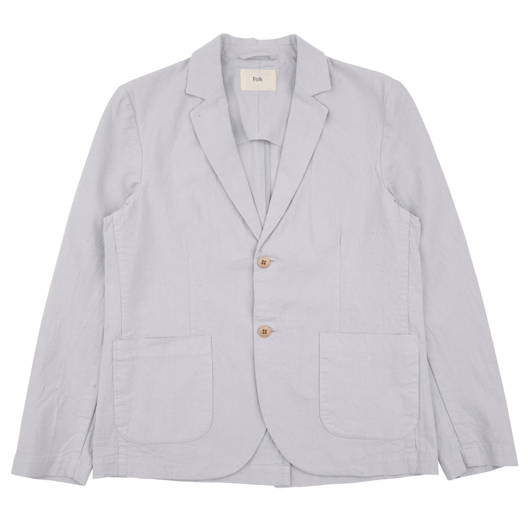 Buy online FOLK Clothing Cotton Linen Blazer Mist Frontiers Man