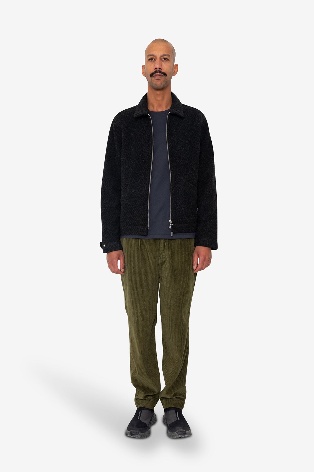 Signal Blouson - Charcoal Wool Twill