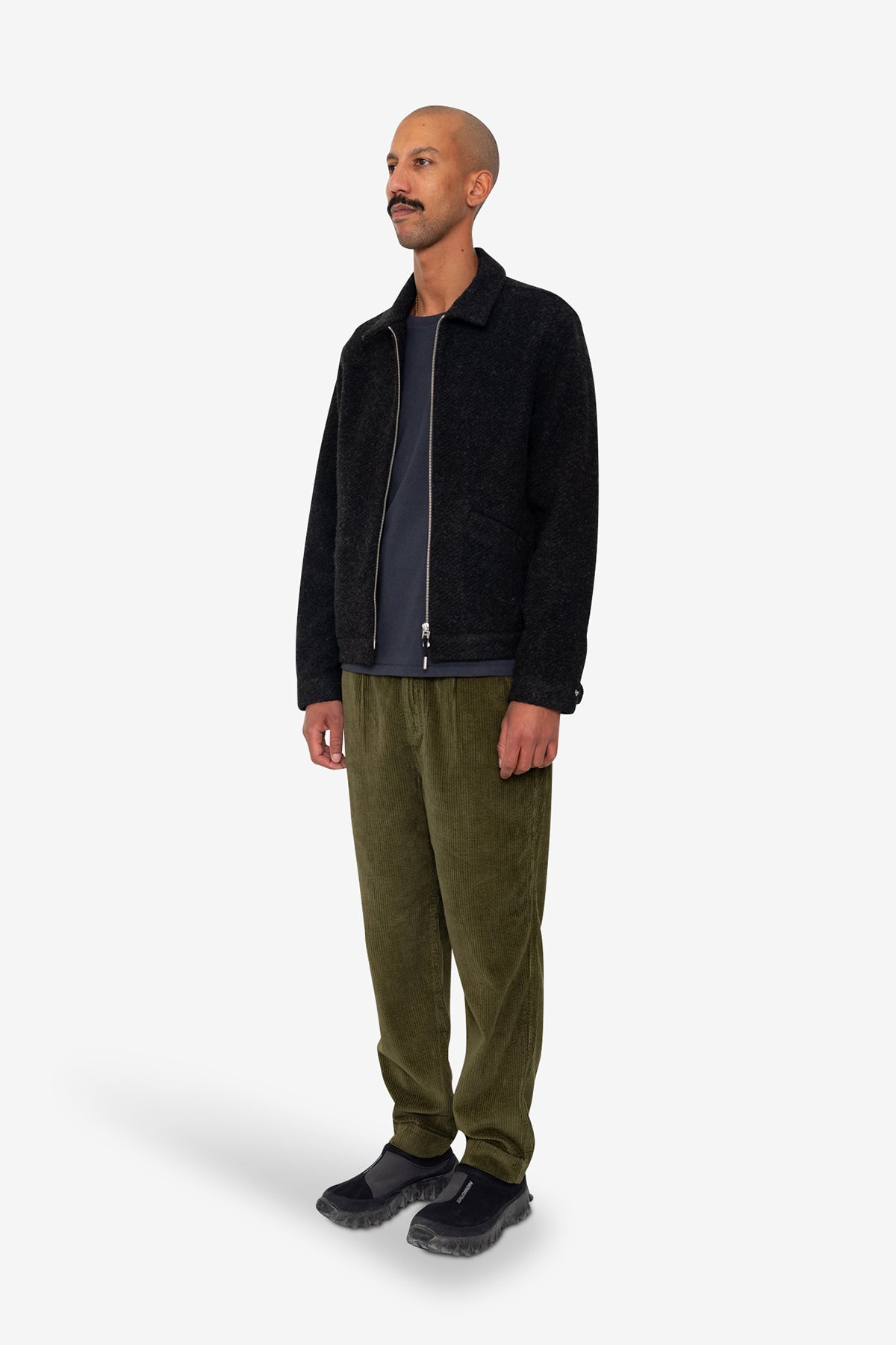 Signal Blouson - Charcoal Wool Twill