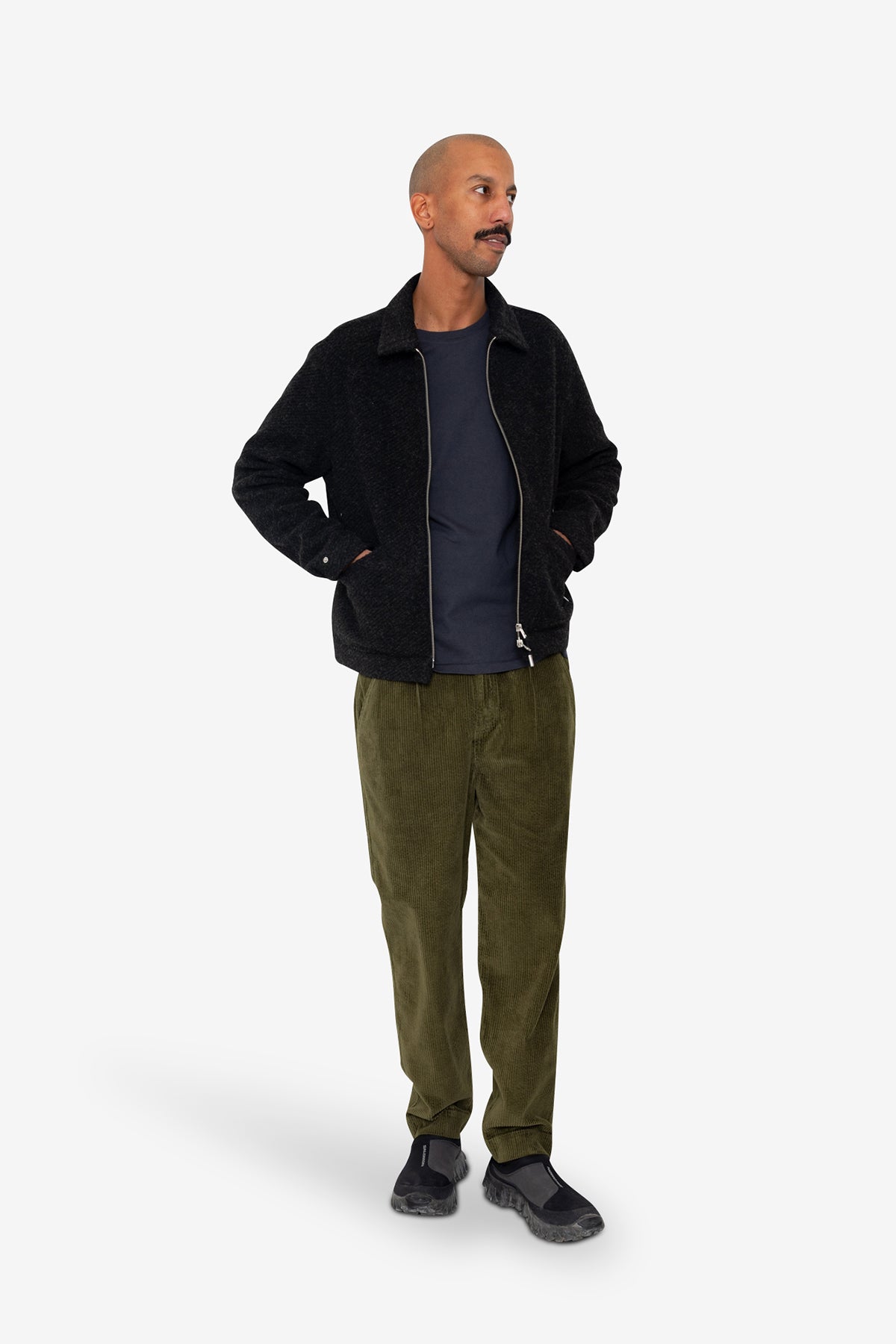 Signal Blouson - Charcoal Wool Twill