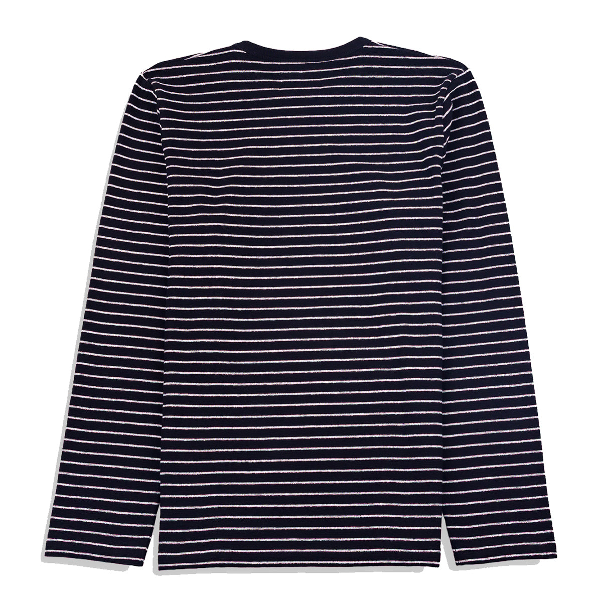 LS Textured Stripe T-Shirt - Black Ecru