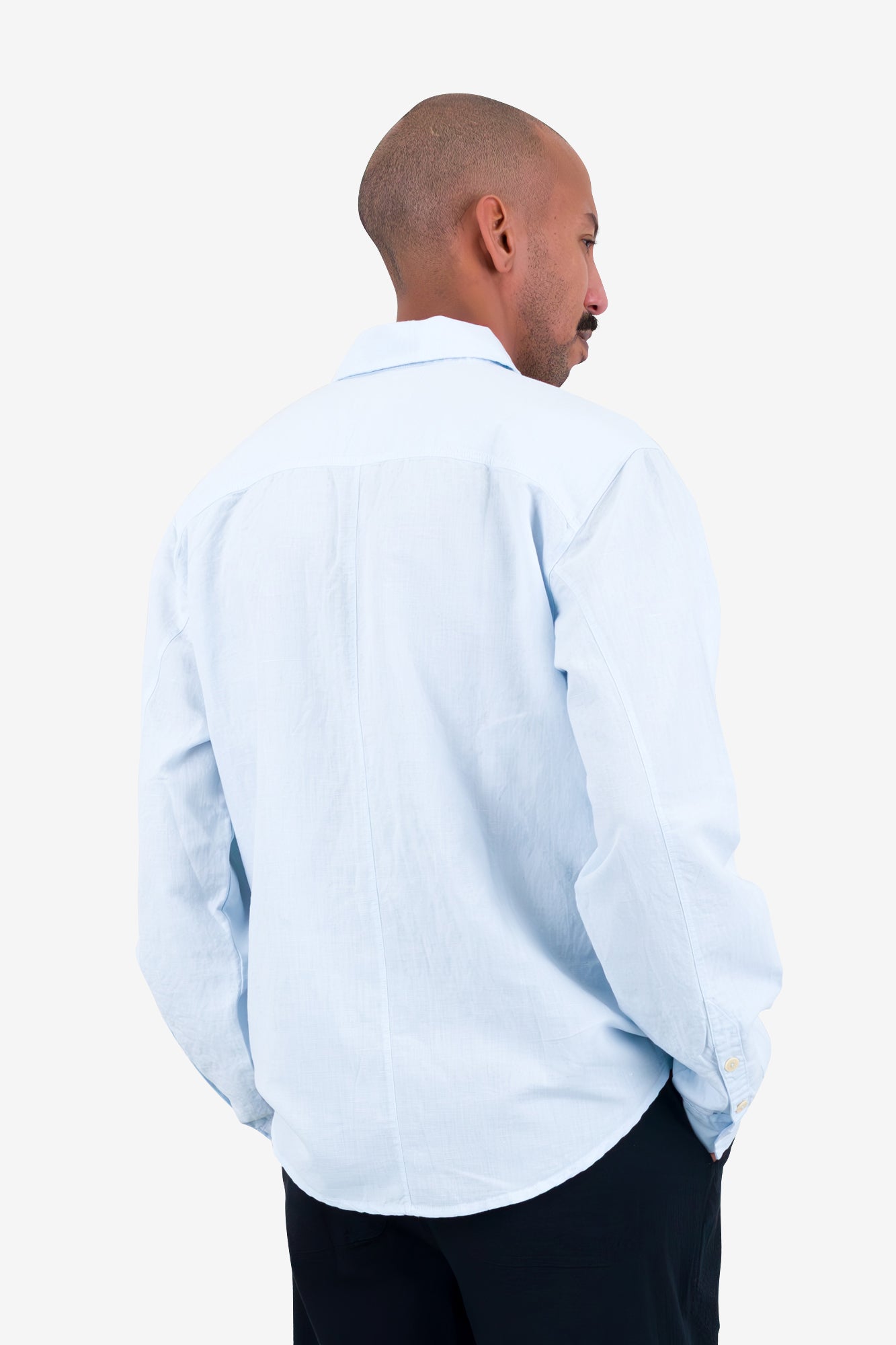 Contrast Pocket Shirt - Soft Blue