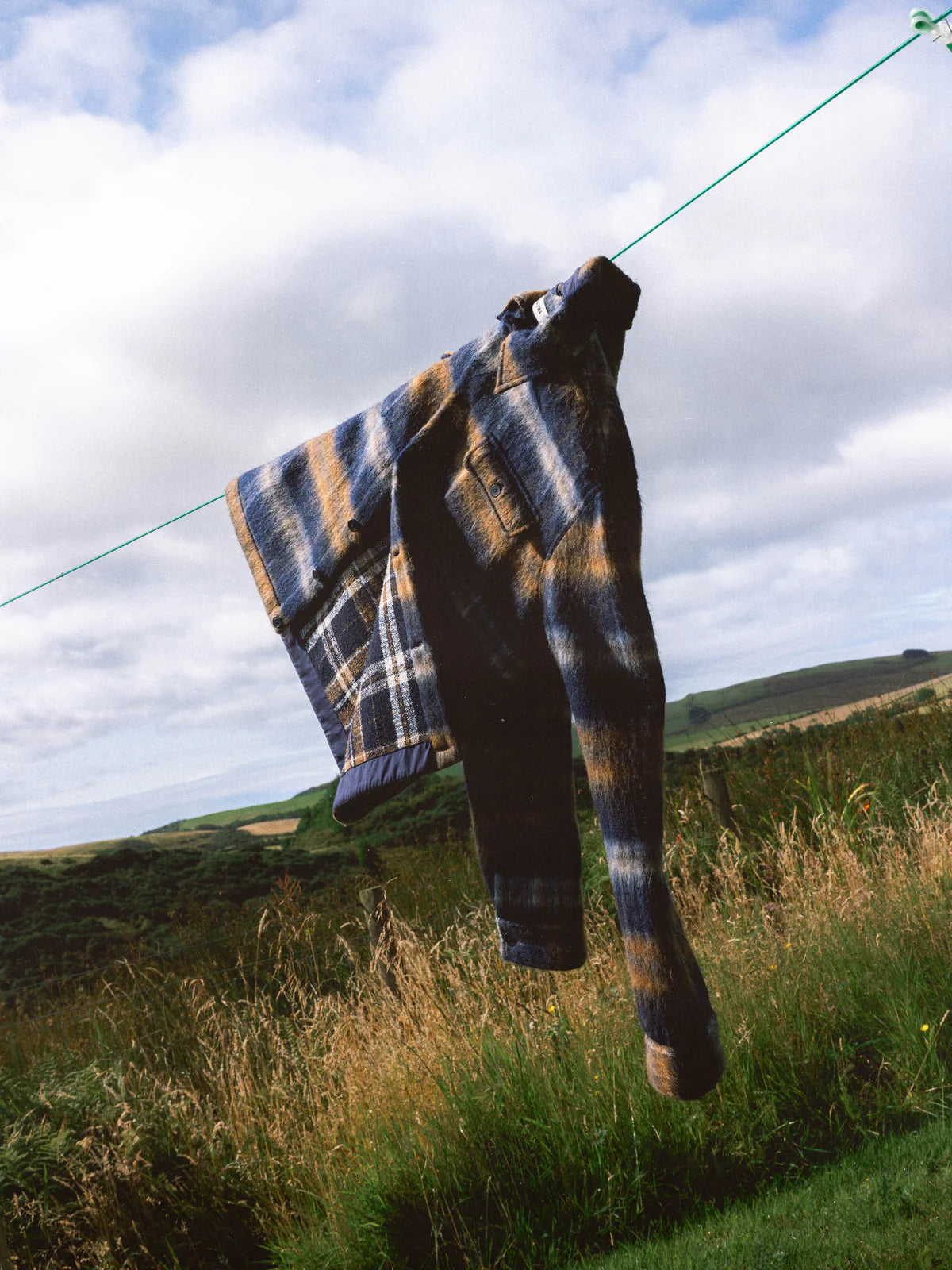 Haston Jacket - Navy Check Brushed Wool