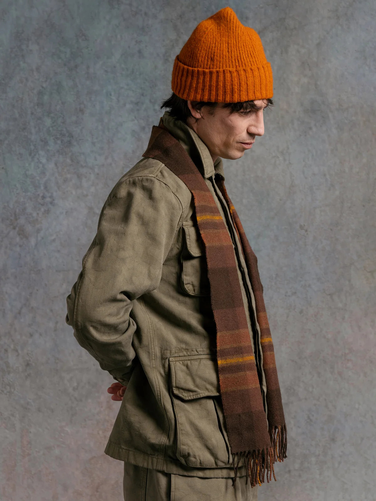 Gala Scarf - Peat Lambswool